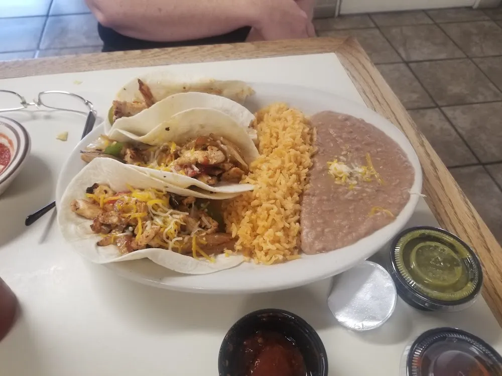 Chicken Fajita Taco Plate