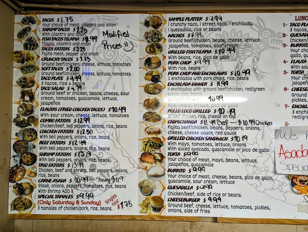 Izzys Mexican Flat Grill Menu image 3